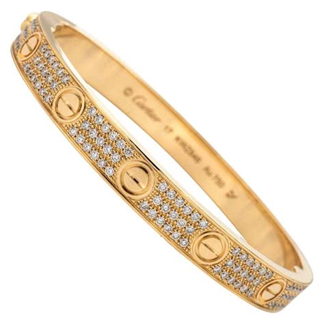 cartier 750 bracelet with diamonds.